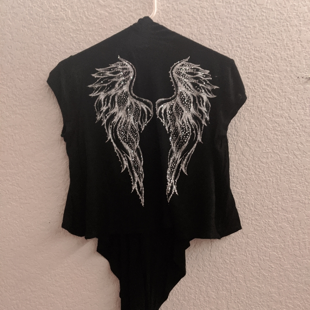 black sweater cover up